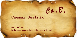 Csemez Beatrix névjegykártya