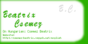 beatrix csemez business card